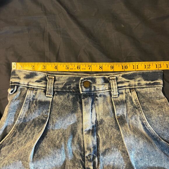 Vintage 80s Candies Acid Wash High Waist Pleated Pencil Skirt 7/8 - Picture 10 of 10